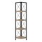 Monarch Specialties Bookshelf, Bookcase, Etagere, Corner, 4 Tier, 60"H, Office, Bedroom, Metal, Laminate, Brown, Black I 3648 - alternate 1